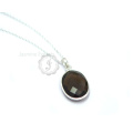 Belle pendentif en argent sterling avec pierres précieuses en quartz 925 pour femme